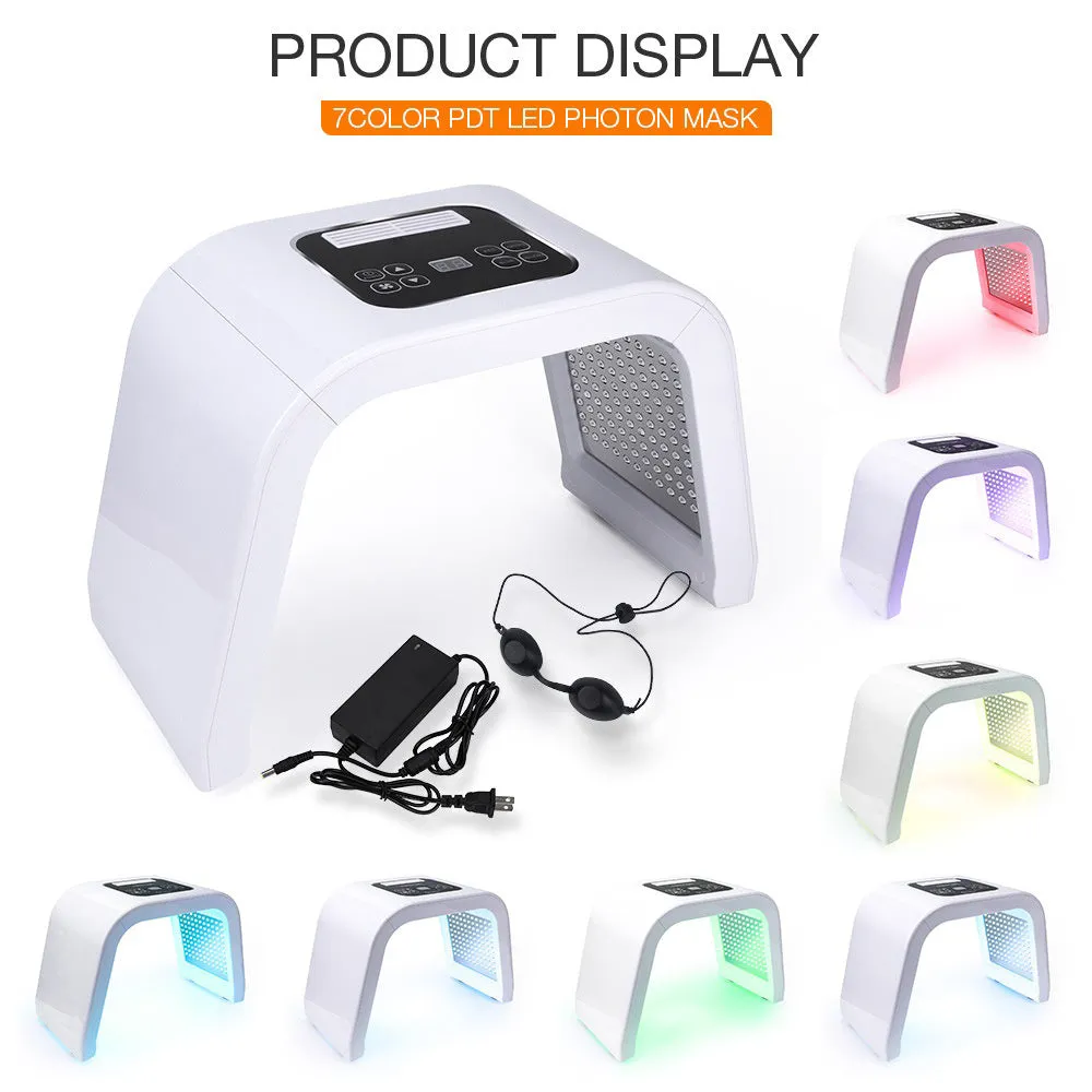 7 in 1 Color LED Face Mask Light Therapy Skin Rejuvenation Light Facial Body Beauty Machine for Skin Care