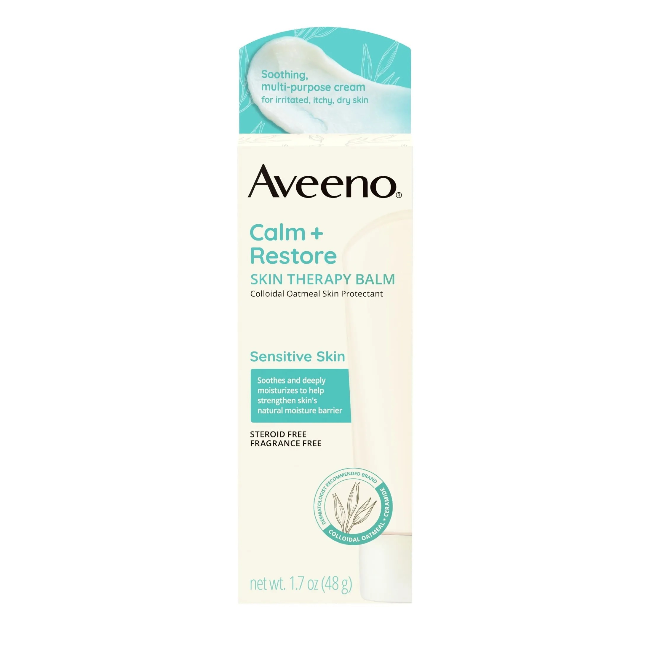 Aveeno Calm   Restore Skin Therapy Balm for Sensitive Skin, Face Moisturizer, 1.7 oz