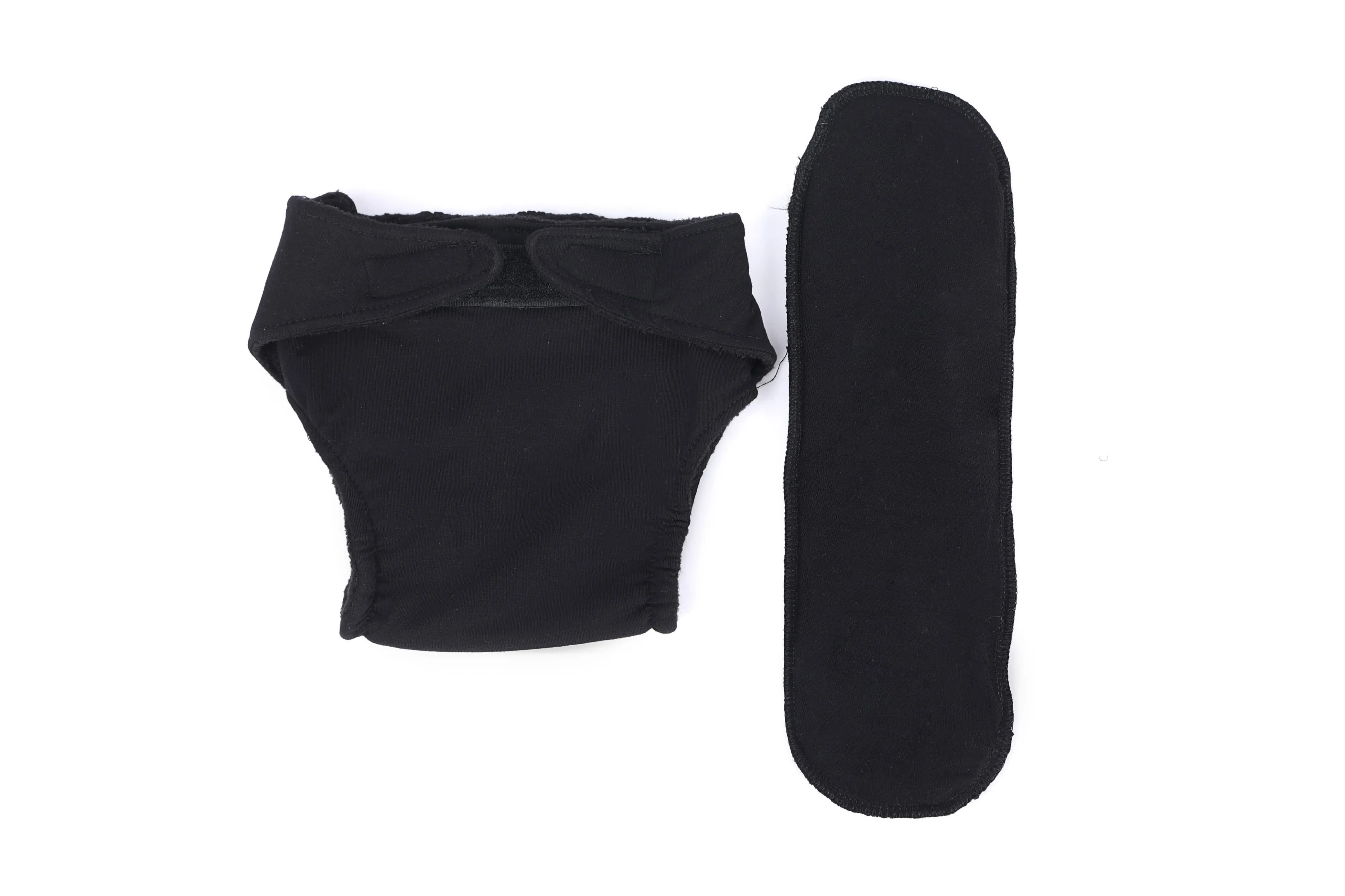 Bamboo Fabric Kids Baby Diaper, Eco-Friendly and Soft | Pack of 1 | 1 Free Liner for Extra Comfort | Black