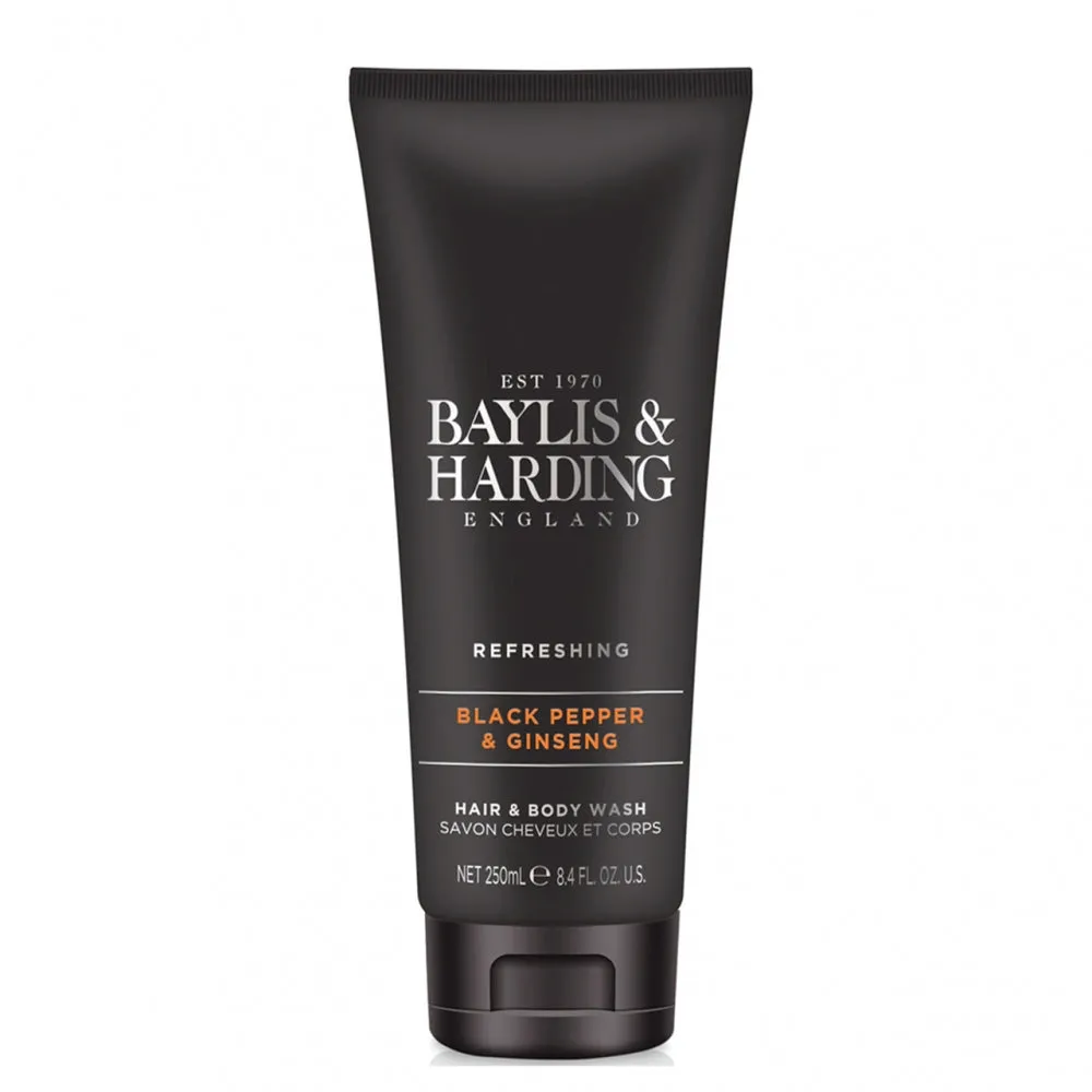 Baylis & Harding Triple Pack: Black Pepper & Ginseng Hair & Body Wash Bundle