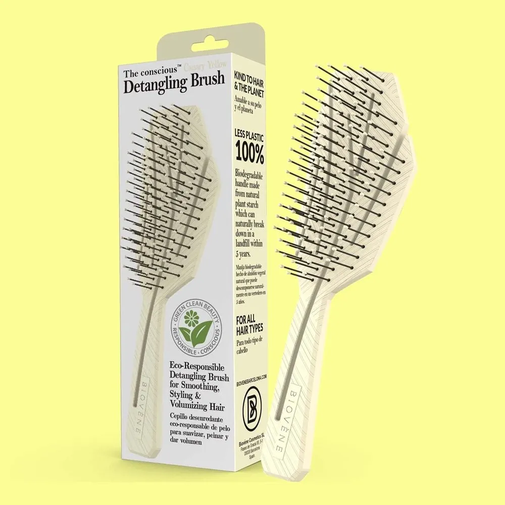 Biovene The Conscious Wet & Dry Biodegradable Detangling Brush Canary Yellow