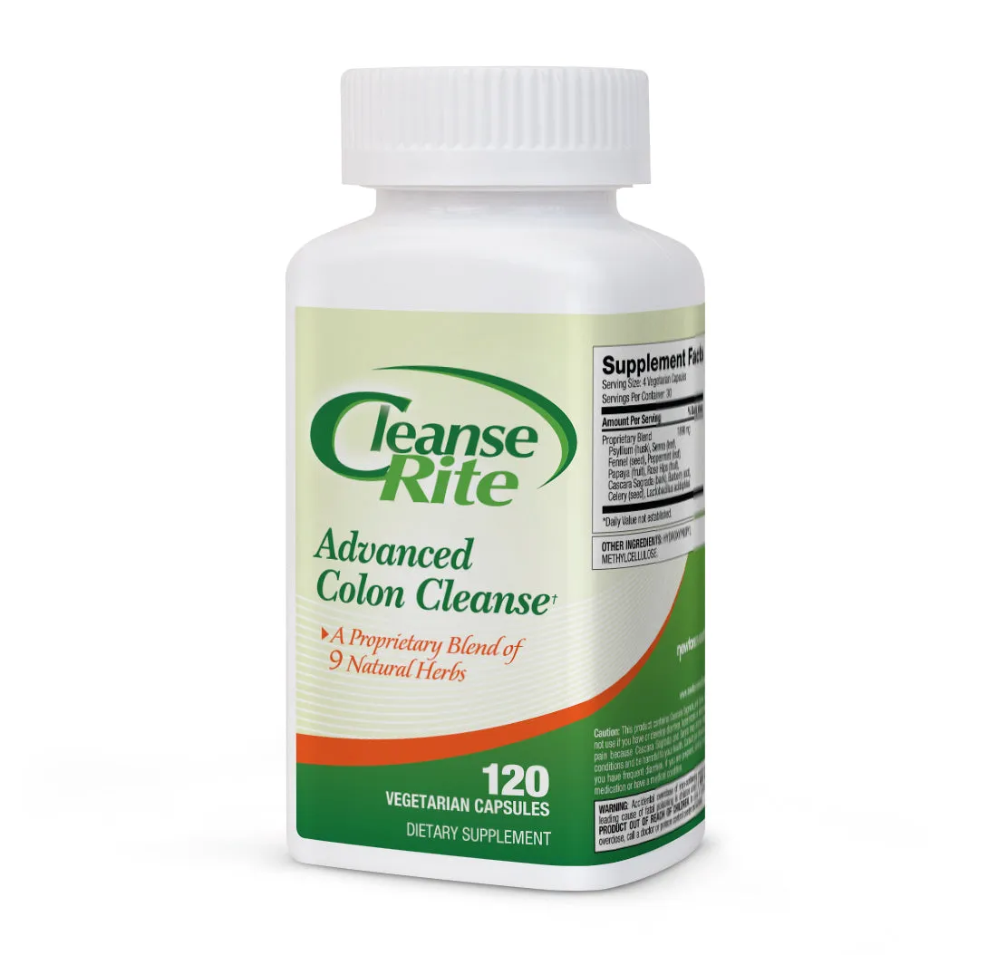 CLEANSE-RITE ADVANCED COLON CLEANSE 120 Capsules