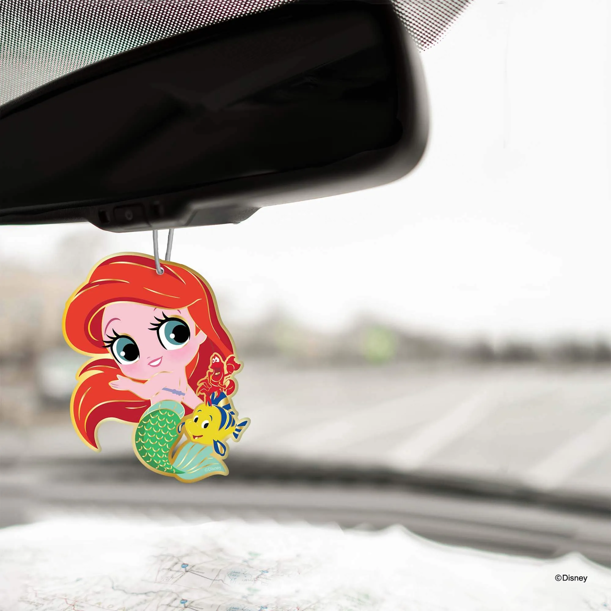 Disney Car Air Freshener Ariel & Flounder & Sebastian