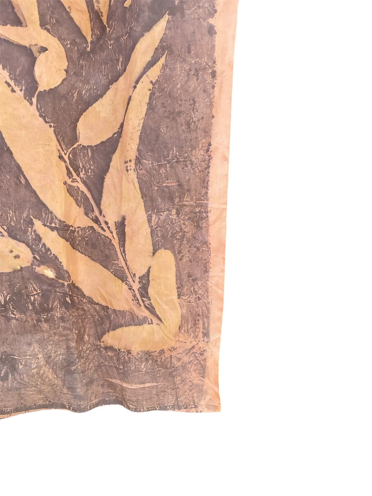 Earthy Hues: Eco-printed Silk Stole