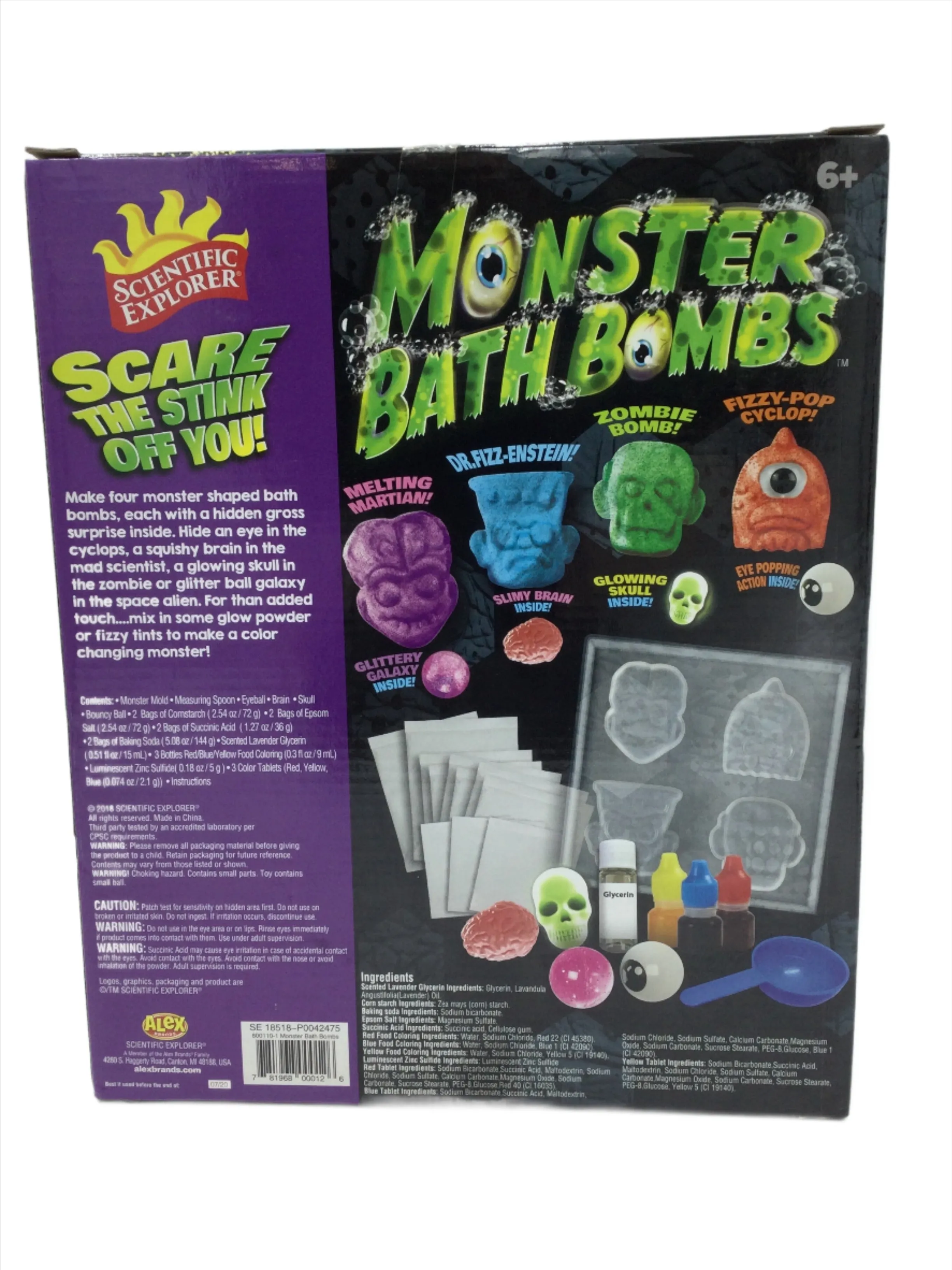 Educational Kit, Scientific Explorer Monster Bath Bombs Kit