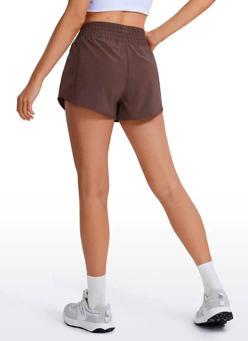 Feathery-Fit Soft High Rise Mesh Liner Shorts with Zip Pocket  2.5''