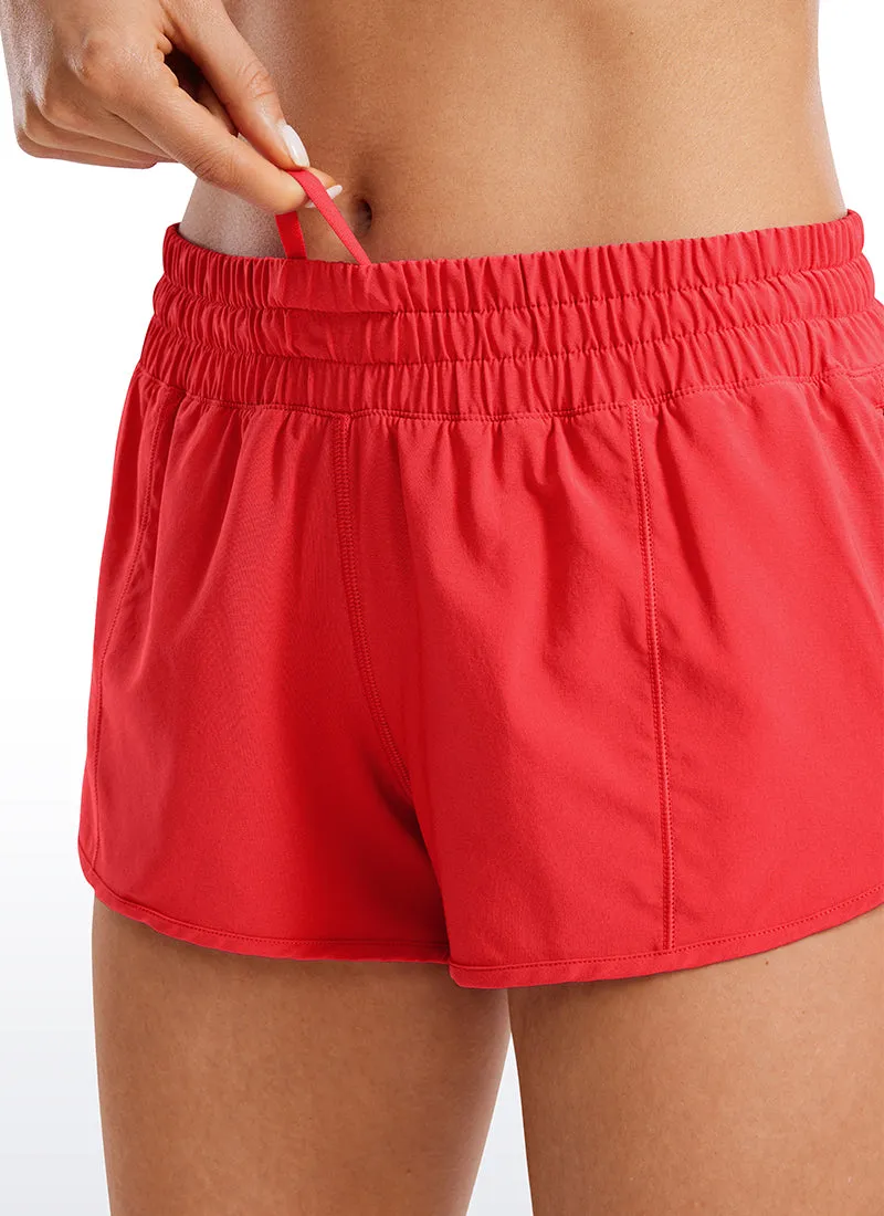 Feathery-Fit Soft Low Rise Mesh Liner Shorts with Zip Pocket 2.5''