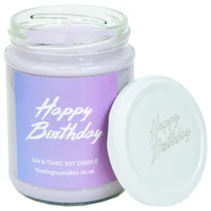 Gin & Tonic Happy Birthday Candle