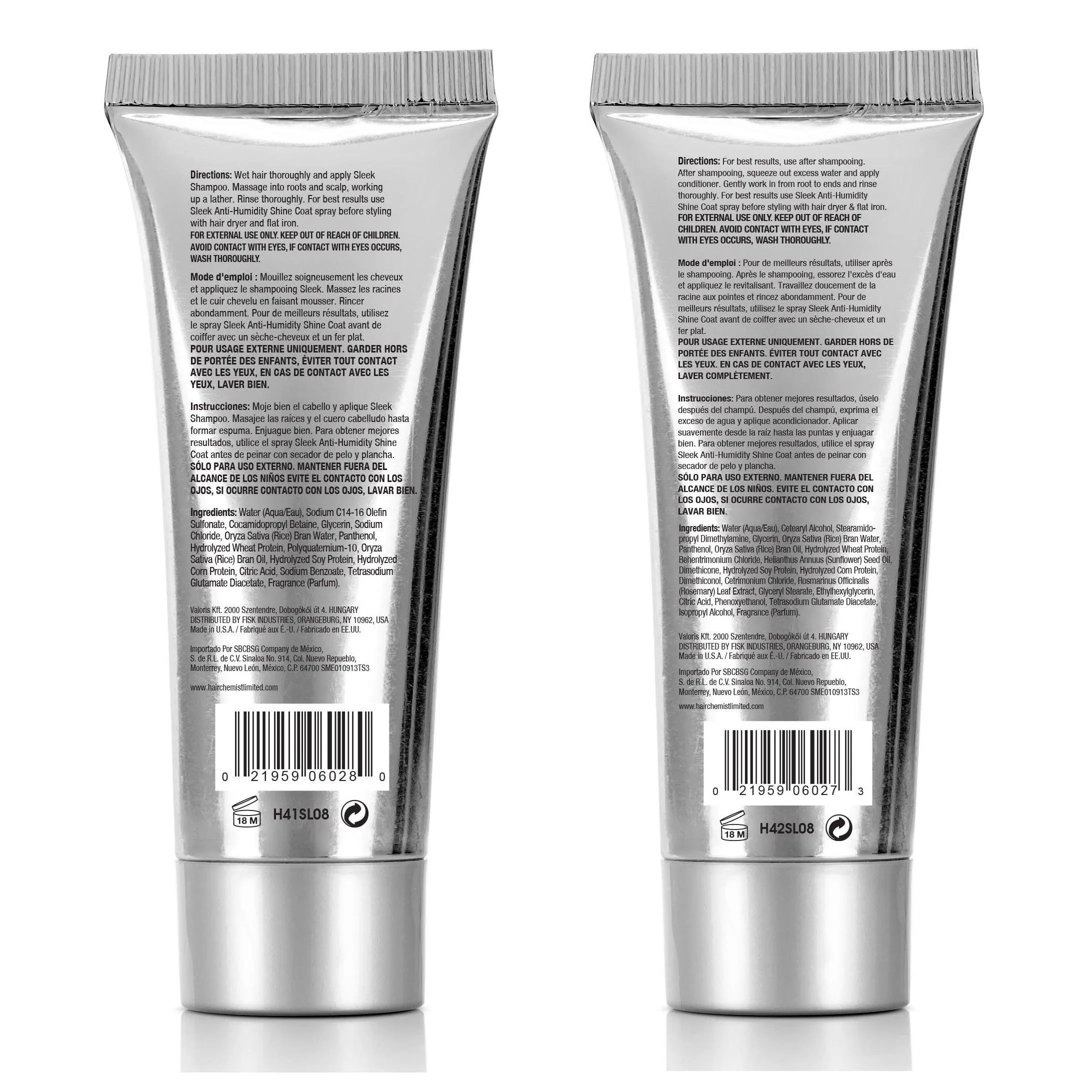 Hair Chemist SLEEK Anti Humidity Shampoo & Conditioner 8 oz. (2-PC SET)