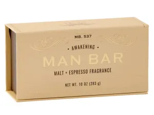 Man Bar Malt & Espresso Hydrating Soap Bar - 10oz, Energizing Fragrance for a Confident Start