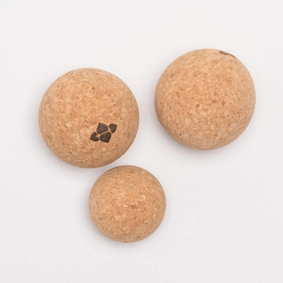 Natural Cork Massage Ball Trio