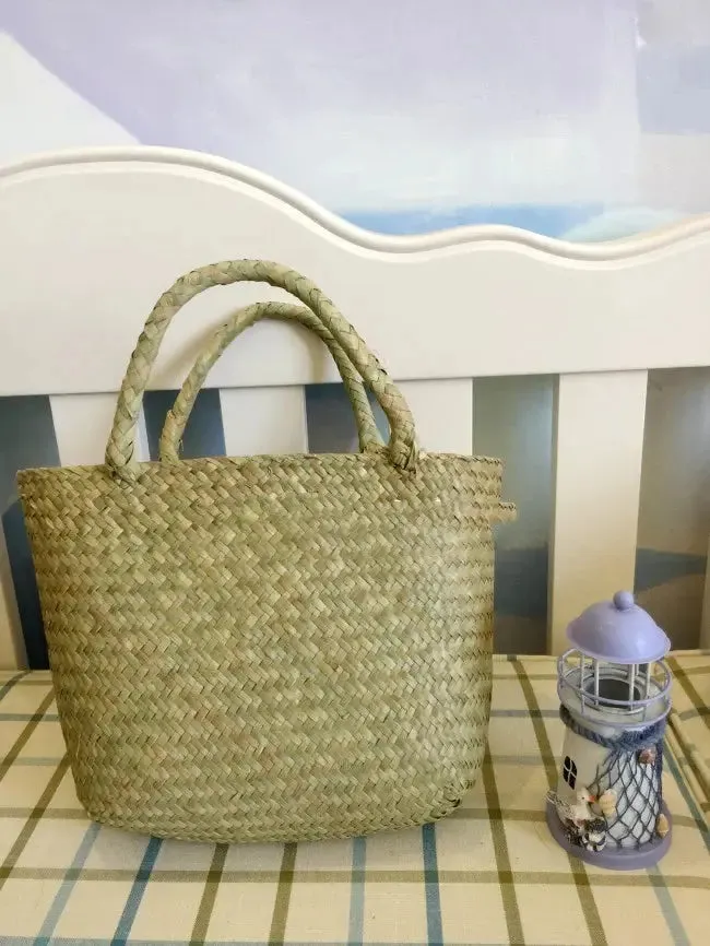 Natural Seaweed Handmade Woven Bag