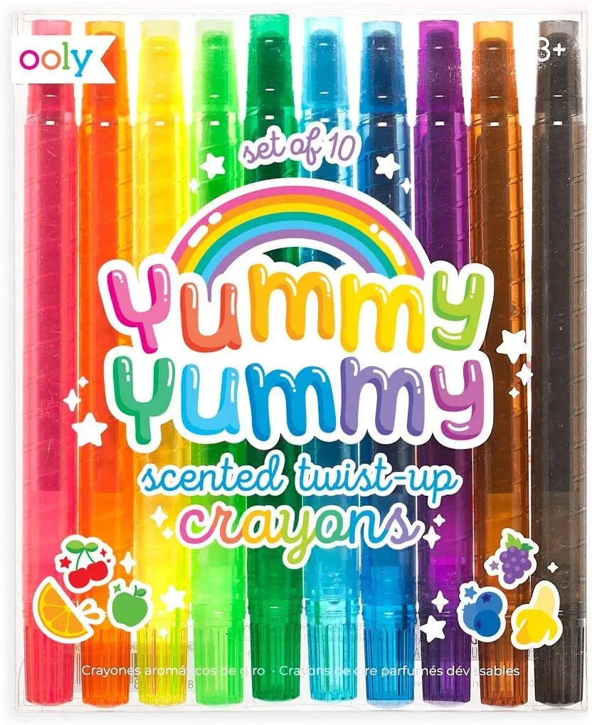 Ooly Yummy Yummy Scented Twist Up Crayons - Set of 10