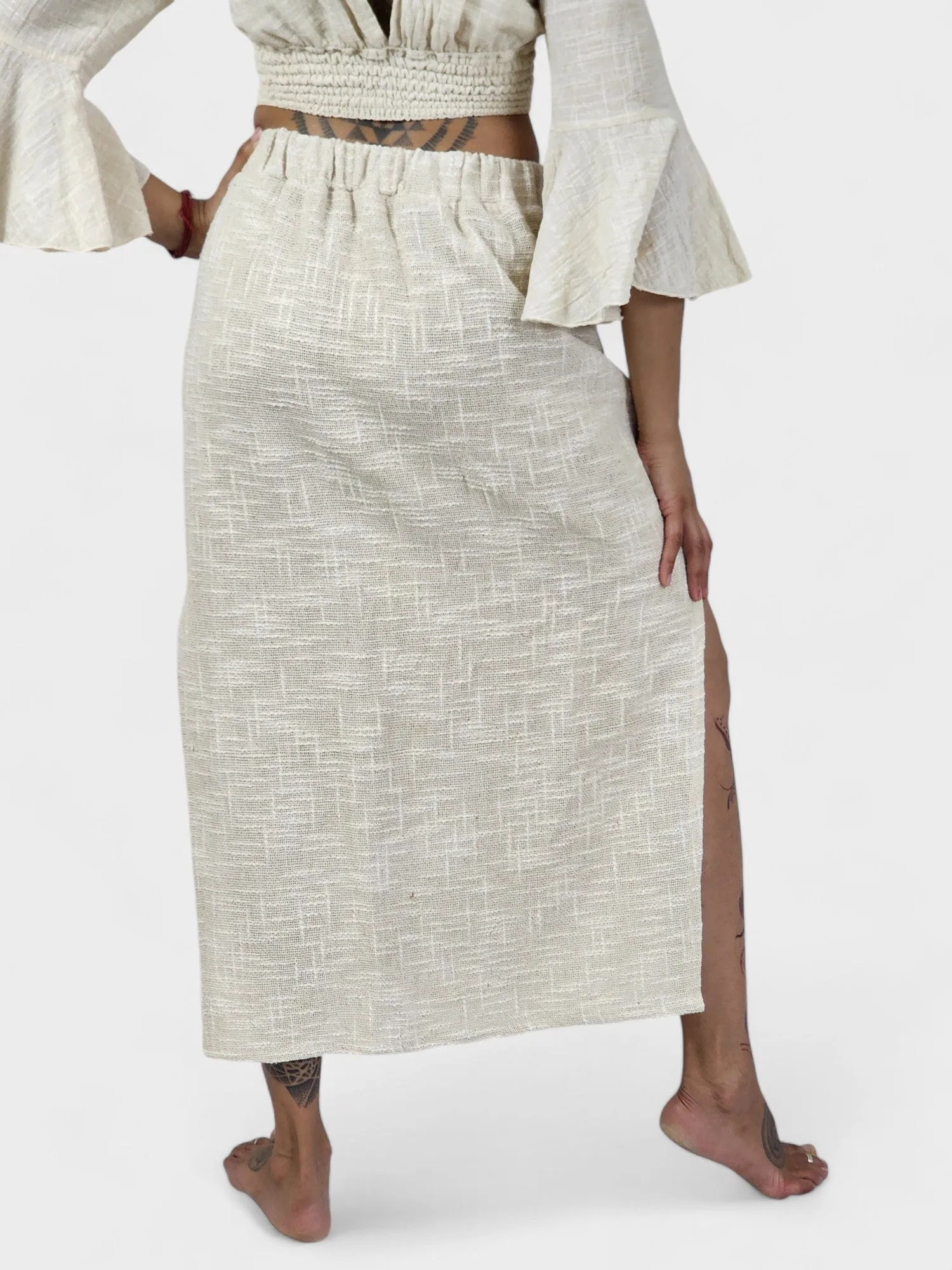 Organic Cotton Long Boho Skirt