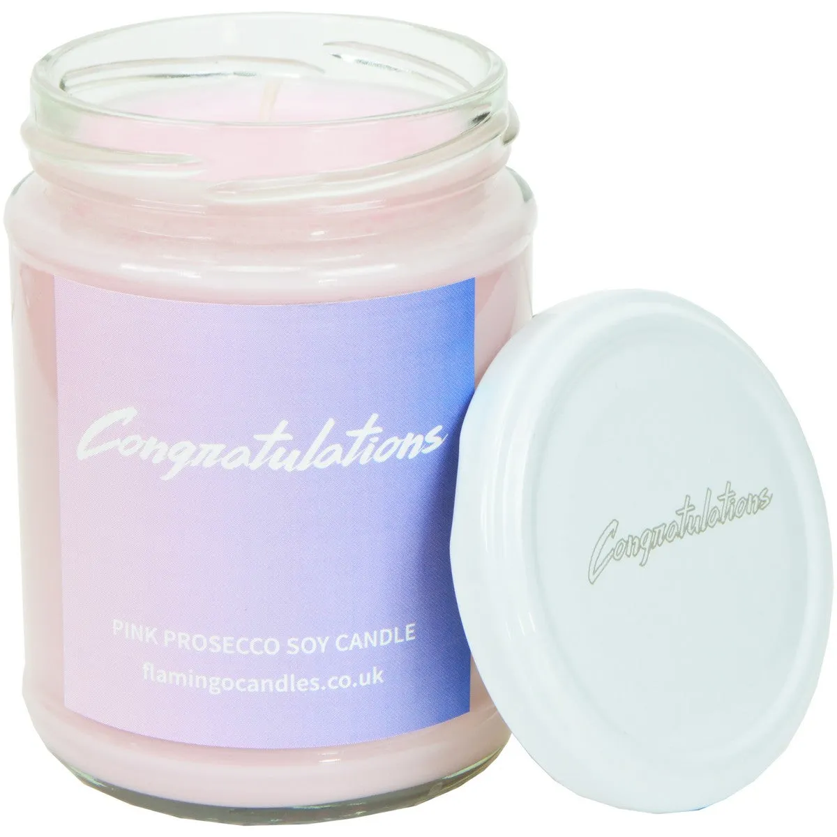 Pink Prosecco Congratulations Candle