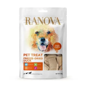 RANOVA Freeze Dried Dog Treats Raw Food - 100% Duck Breast - 50g