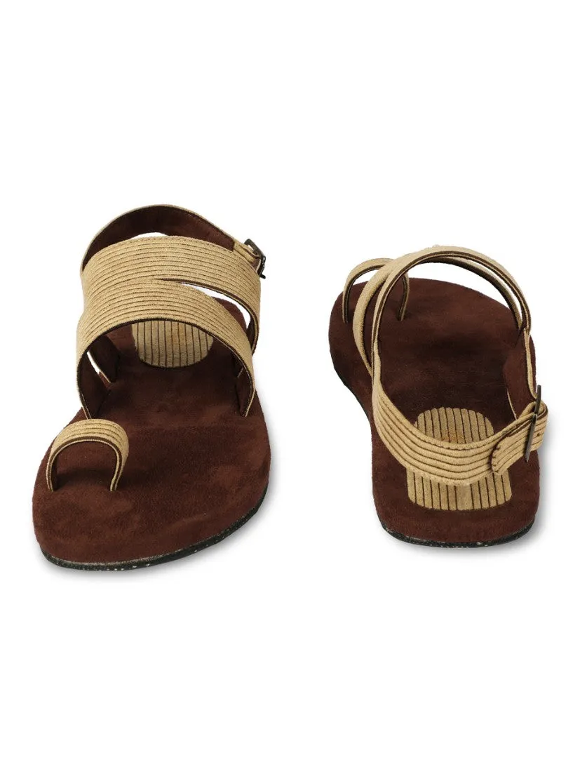 Sef Toe-Ring Corduroy Sandals Men