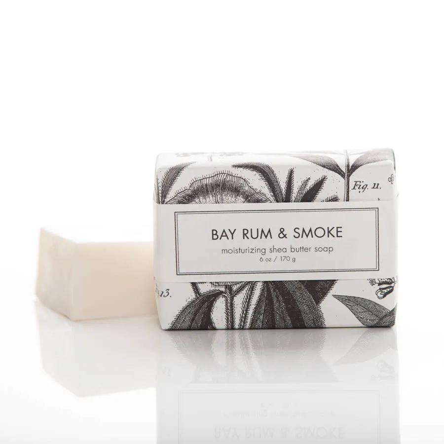 Shea Butter Soap - Bay Rum & Smoke Bath Bar