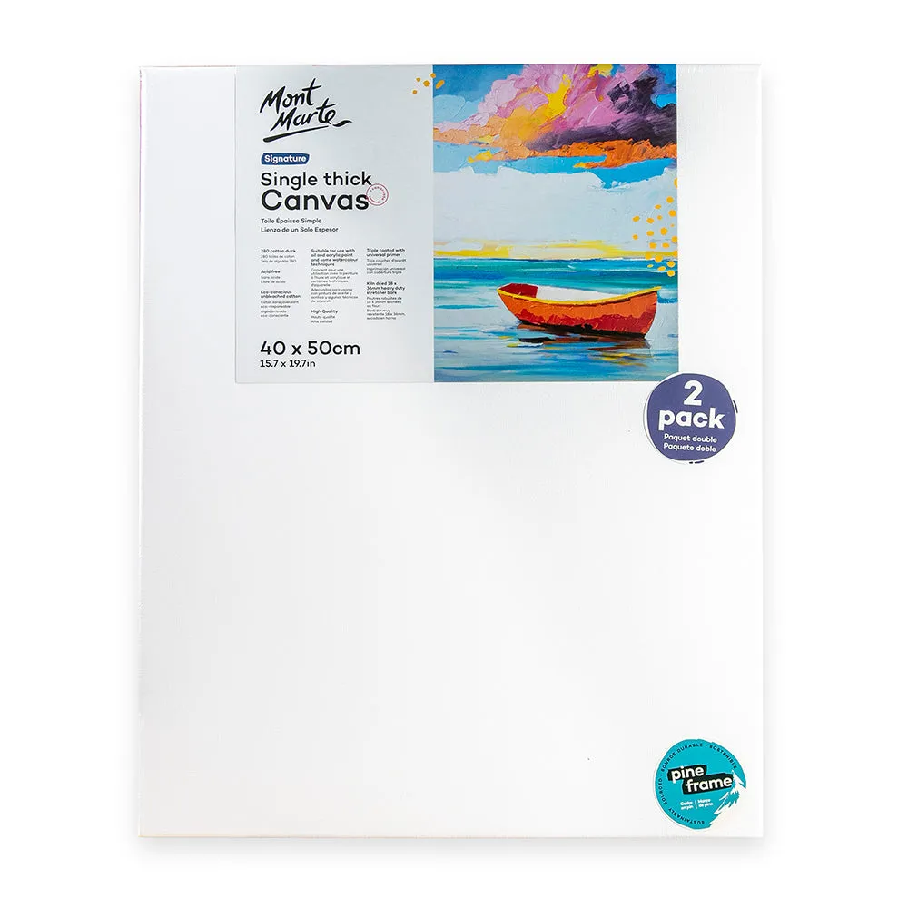 Single Thick Canvas Signature 40 x 50cm (15.7 x 19.7in) 2 Pack